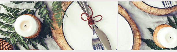 Christmas dish fill tables restaurant