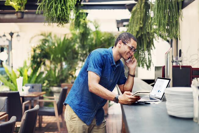 man on laptop